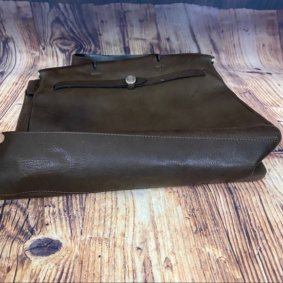 Eliza Conde Leather Structured Hand Bag Brown - Picture 7 of 8